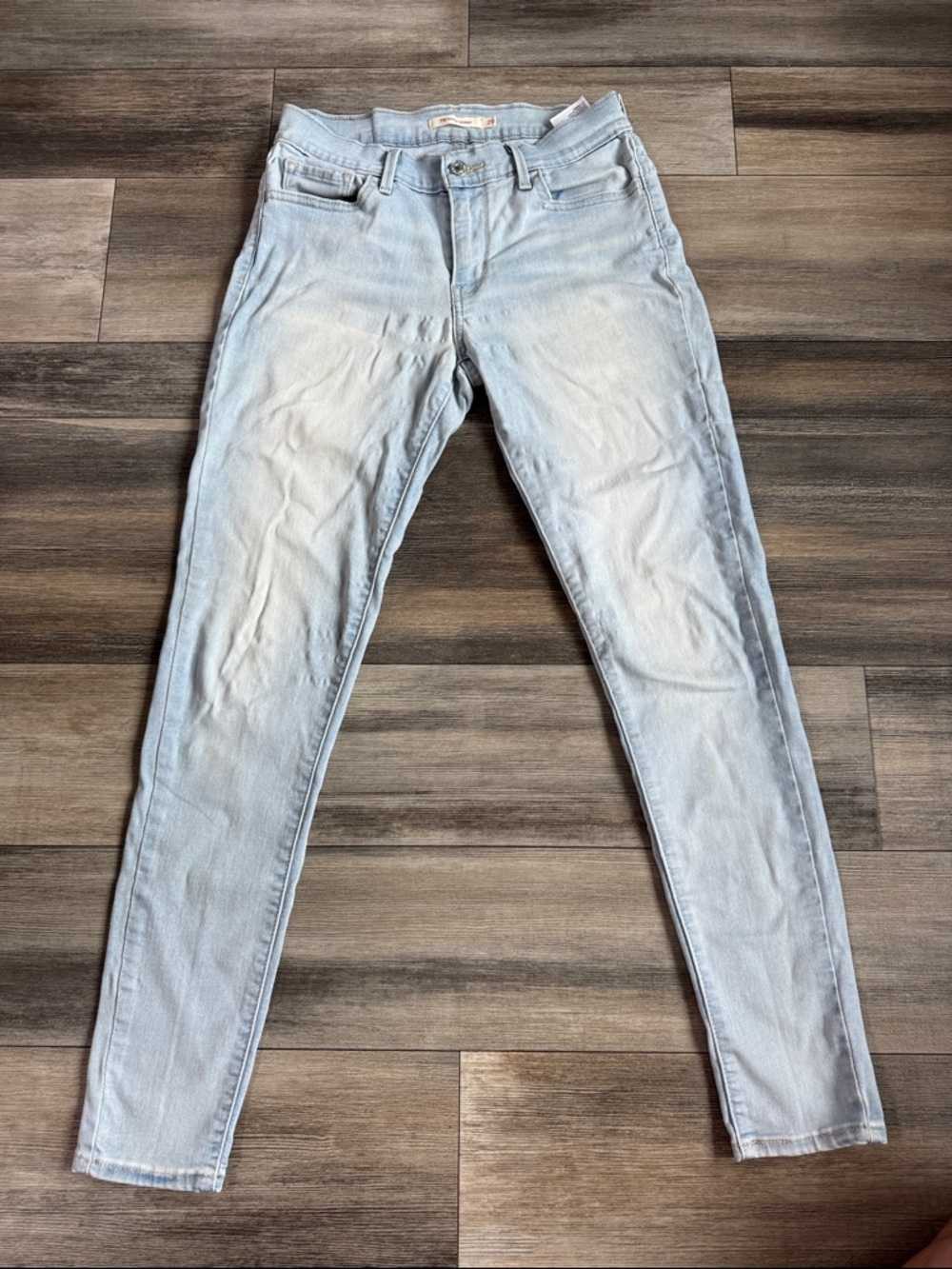 Levi's 710 Super Skinny Pale Blue Jeans - Picture 3 of 7